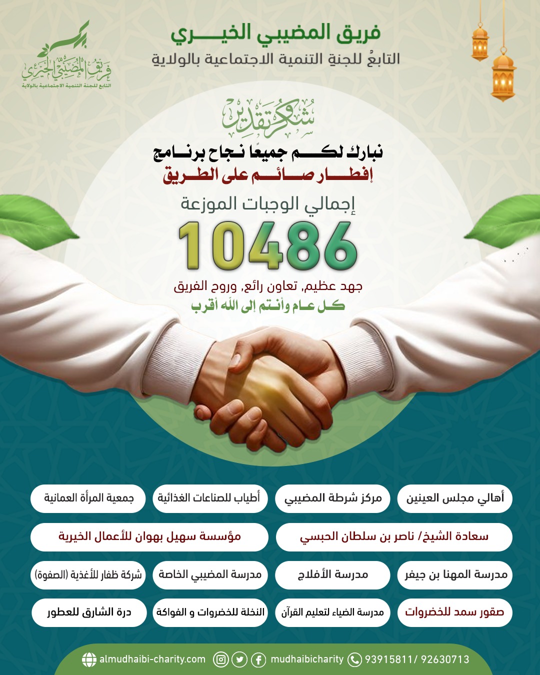  نجاح برنامج إفطار صائم على الطريق 1446هـ 